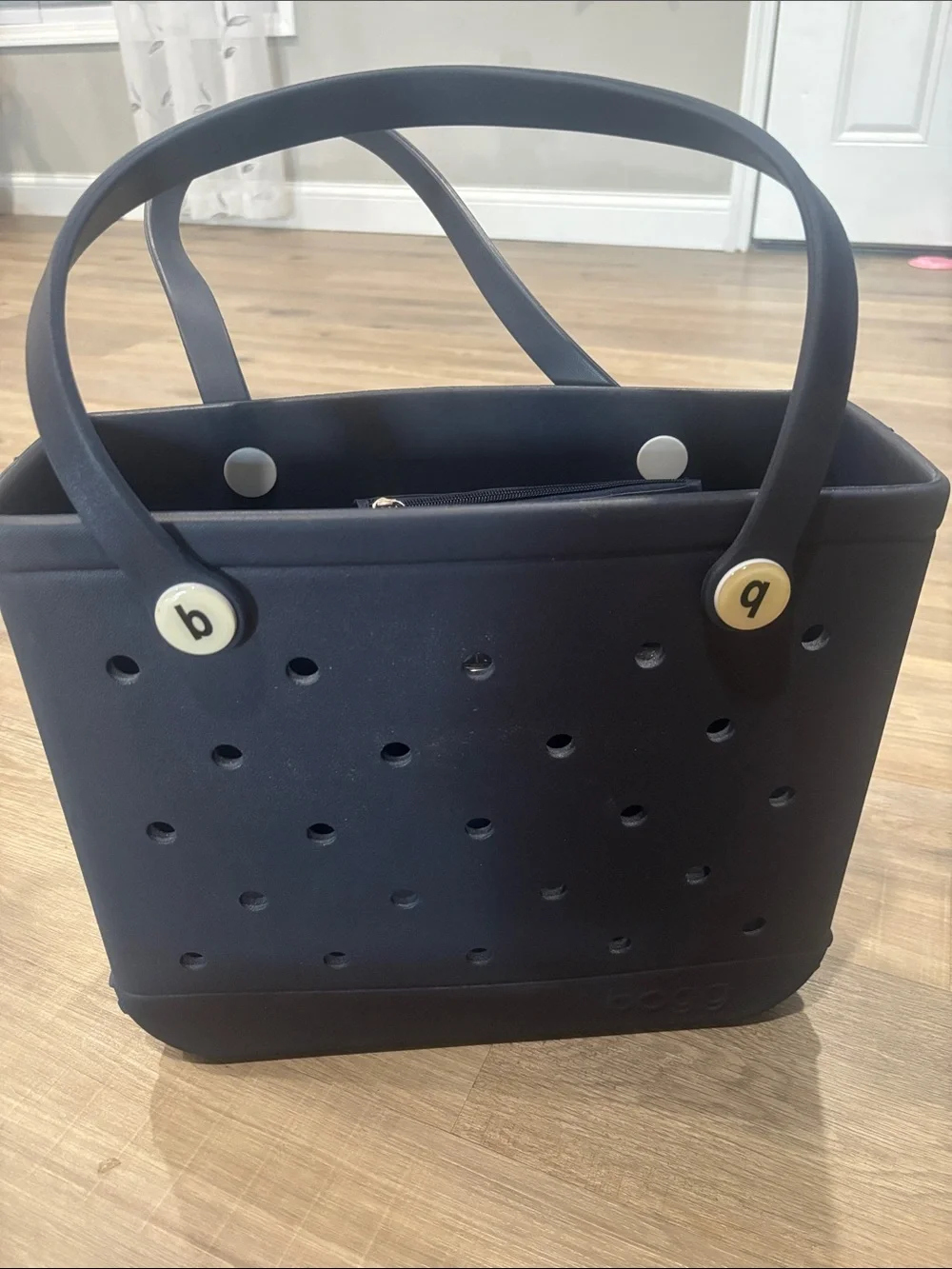 BOGG BAG Navy Perforated Tote with Double Handles